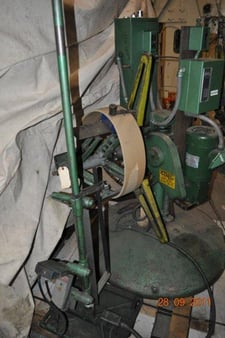 1500 lb. Regal #1500-12DRP, motorized double end uncoiler, 14" mandrel, 48" outside dimensions, 14"-20" ID