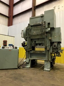 30 Ton, Minster #PM2-30-30, straight side double crank press, 1.5" stroke, 11" Shut Height, 1.5" adj., 100