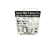 600 Amps WH Rating Plug 600 Amps Ct For Digitrip 100 Series, Horizontal