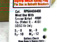 4000 Amps Ch Rating Plug 4000 Amps Ct For Digitrip 10 Series, Horizontal