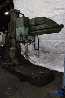 7' -17" American #07x17, radial drill, #5MT, power elevation/ head traverse, coolant, #15419