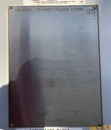 7500/8400/9375/10500 kVA, 12000 Delta Primary, 4160/2402 WYE Secondary, Virginia Substation