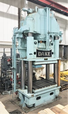 400 Ton, Dake 4-post molding, 20 stroke, 48" x 36" bed, 1988, #4000