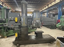 6' -15" Carlton #3A, radial arm drill, #5MT, box table, power elevation/clamping, 15 HP, 1973
