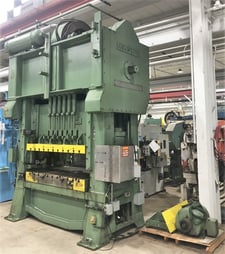 300 Ton, Minster #E2-300, 8" stroke, 72" x 48" bed, 40 SPM, Rockford controls, #5707