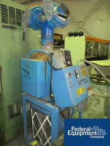 Novatec #PIII-400, hopper dryer, 2 HP blower and controls on frame, 460 V., 3 phase, carbon steel hopper