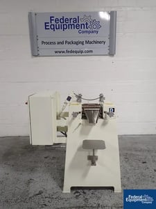 4" x 8" Ross #4X8TRM, 3 roll mill, end guide holders less end guides, adjustable first and third rolls