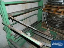 Folder, GEC #403, 3 fold in web direction, 15" wide, with stacking bin and stack drop, #47683