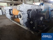 Adamson, two roll mill, 84" Wide x 26" x 26" diameter, unitized base, Falk gearbox with 79.288:1 gearbox