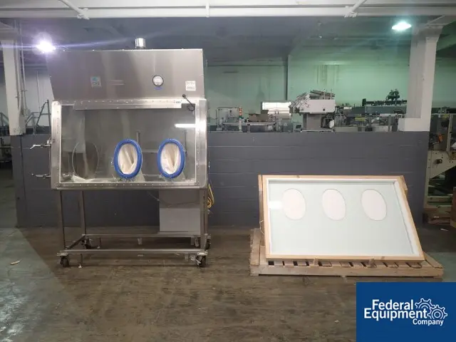 CPS Isolator, 316L Stainless Steel, 66" W x 24" D x 37" H chamber, single sided, 3 glove ports, 16" x 21"