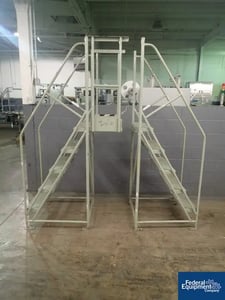 Over Conveyor Ladder, 46" high clearance, 24" wide steps, #3172-21