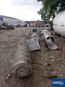 27" diameter x 36' long, Asdor, vertical screw conveyor, Stainless Steel, 14" pitched flights, #3192-9