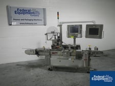 Barry Wehmiller Accraply #350T, top labeler, servo driven top label head, label sensor, vision system, 2008