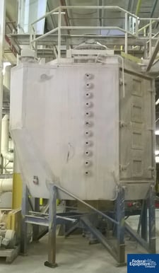 Krauss Maffei #TTB-27/11, plate dryer, 316 Stainless Steel, 591 sq.ft. surface area, 2700 mm diameter larger