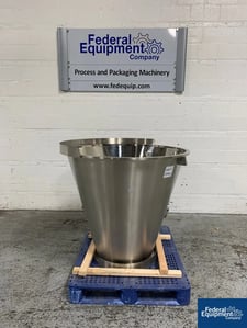 Vector, top spray expansion chamber, Stainless Steel, 43.5" top inner diameter, 21" bottom inner diameter