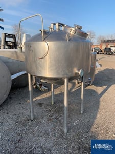 Image for 150 gallon Walker #PZ-K-SP, kettle, Stainless Steel, 10 psi and full vacuum at 250 f internal, jacketed for 75 psi at 250 f, 1979, #3314-3, 1979