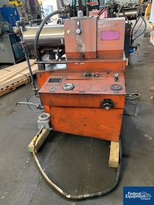 Premier #HM-5 SuperMill Media Mill, 25 HP, Carbon Steel, jacketed chamber and disks, 460 volt xp motor, 1987