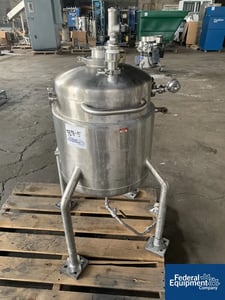 16.85 gallon Inox kettle, 316 Stainless Steel, 18" diameter x 18" straight side, dish top & bottom, jacketed