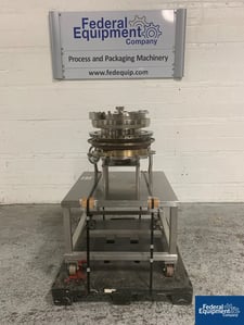 Hata, 38 station tablet press turret on cart, for Hata model CVX press, keyed upper punch guides, #3130-15