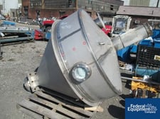 56.19 cu.ft., Stainless Steel Feed Hopper, 350 gallon, 5' diameter x 8.5' tall, 8' x 6" transition and