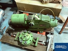 PulsaFeeder #7440-S-AE, diaphragm metering pump, series 40, nominally rated 8.55 gph at 330 psi, with 5 hp