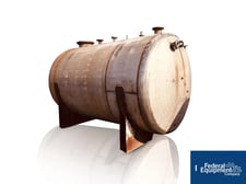 3500 gallon Stainless Steel tank, horizontal construction, approximately 90" diameter x 129" long, dished