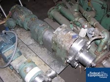 60 GPM, Tri-Clover #PRR60-2MT-TC1-4-SL-S, 2" rotary lobe pump, Stainless Steel, 5 HP, #28287