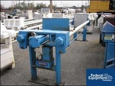 24" Sperry, filter press skeleton, type 47 48 49 dual acting hydraulic cylinder with pump, 4 eye, 145"