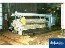 Image for 48" Netzsch, filter press, 53 recessed & gasketed chambers, polypropylene plates, 66.35 cu.ft., 4 eye, 1985, #16442, 1985