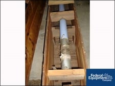 Pfaudler glass lined 3 blade retreat curve agitator, 750 gallon, 3" diameter x 104" long shaft, 44" span