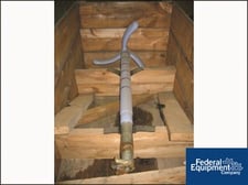 Pfaudler glass lined 3 blade retreat curve agitator, 150 gallon, 3.5" diamter x 62" long shaft, 30" span