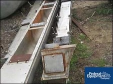 10" diameter x 17' long, Stainless Steel jacketed trough, 9" x 9" discharge, less covers and screw, #17301