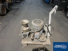 Premier #KSIF, type 4UB7, colloid mill, 4" diameter rotor, rated up to 50 GPH w/feed hopper, on base w/7.5