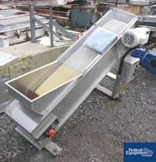 12" wide x 5' long, Anderson inclined belt conveyor, Stainless Steel enclosure, 1/2 HP, on casters, #26110