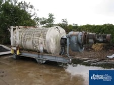 Buss, 100 cu.ft. rotary vacuum dryer, Stainless Steel, 60" diameter, x 120" length, cored paddle style