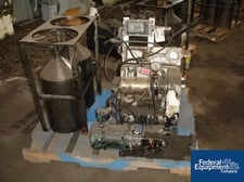 Dyno-Mill #KDL-Pilot, horizontal media mill, 1.4 liter jacketed grinding chamber, rated up to 40 kg/hr, 5 HP