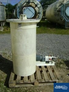 APV, Stainless Steel circulation pump w/approx. 100 liter plastic hold tank, #31717