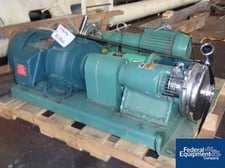 Tri-Clover #SP216MY-S, centrifugal pump, Stainless Steel, 2" x 1.5" on base, 20 HP, 230/460 V., serial
