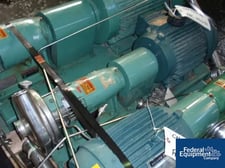 Tri-Clover #SP216MY-S, centrifugal pump, Stainless Steel, 2" x 1.5" on base, 5 HP, 230/460 V., serial