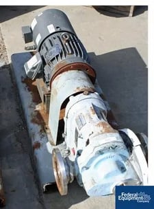 60 GPM, Waukesha #55, rotary lobe pump, Stainless Steel, 3" inlet/outlet, on base w/5 HP motor, #35691