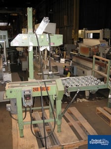 Little David #7B, case sealer, top & bottom tape heads with powered belt conveyor, #36423 (5 available)