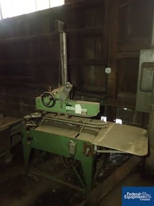 Little David #7B, case sealer, top tape heads with powered belt conveyor, #36427