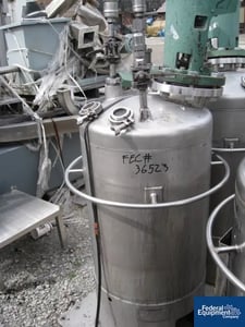 28 gallon Alloy Products, receiver tank, 316 Stainless Steel, 18" dia. x 24" straight side, dish top &