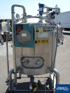 132.08 gallon DCI, 500 liter reactor, 316L Stainless Steel, 36" dia x 32" straight side, 30/100 psi