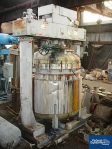 Myers #HV550/800AH-30-75-75, tri-shaft vacuum mixer, Stainless Steel shaft & blades, 60" x 48", 75 HP, 50