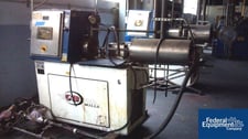 Chicago Boiler #KD25C, Dyno mill horizontal media mill, 25 liter jacketed bowl, 30 HP, serial #951121,1995