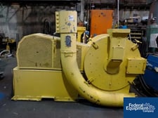 Wedco #DE-28, double sided dual disk pulverizing system, 28" diameter pulverizing disks, cyclone, tote dump