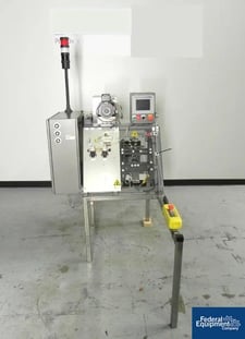 Outserter & Conveyor, MGS Graphic, packaging AB Micrologix 1100 PLC controls w/AB Panelview Plus 600