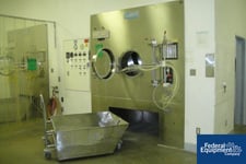67" Vector #HC-170, perforated coating pan, Stainless Steel, 7.5 HP pan drive, flush wall mounted design, s/n