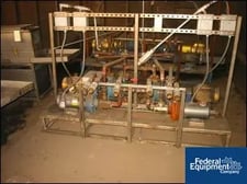 Vacuum sizer, PMC, 20' OA length, Stainless Steel, 5" diameter opening, 6 chamber, internal spray bars